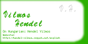 vilmos hendel business card